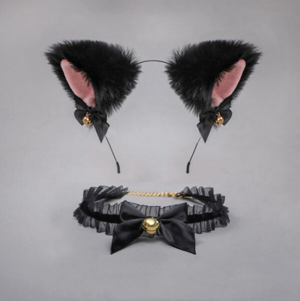 Cosplay kawaii kitty ears + lace choker