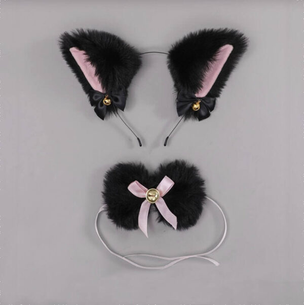 Cosplay kawaii kitty ears + lace choker - Image 4