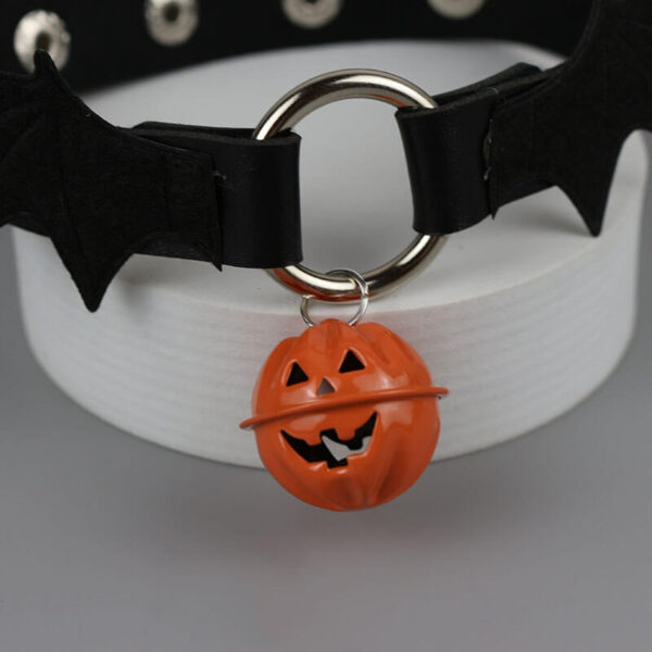 Halloween pumpkin bell evil choker - Image 6