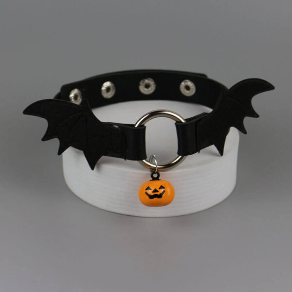 Halloween pumpkin bell evil choker - Image 2