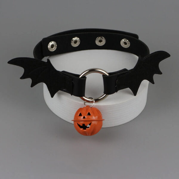Halloween pumpkin bell evil choker - Image 3