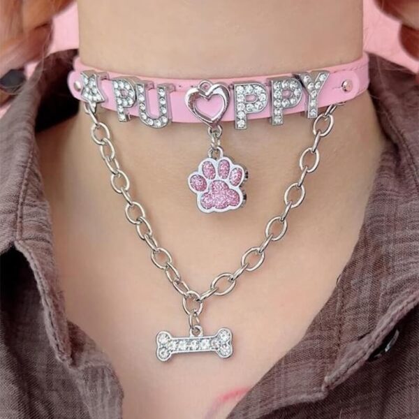Puppy paw cute bone choker - Image 7