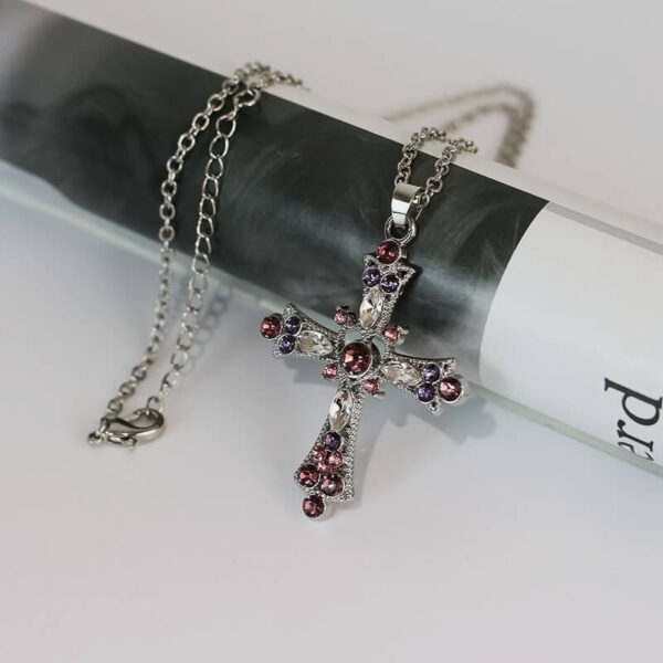 diamond cross necklace - Image 8