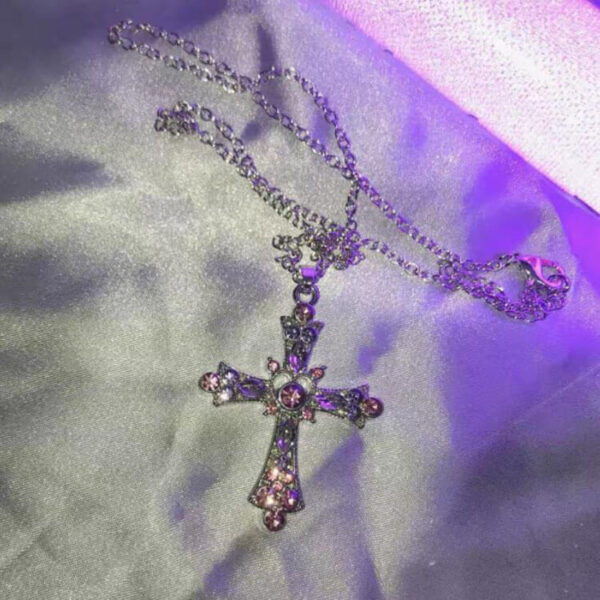 diamond cross necklace - Image 2